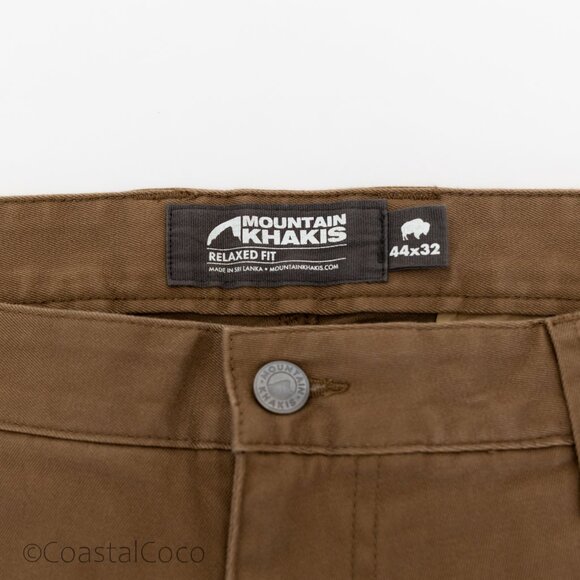 Mountain Khakis Men Pants 44x32 Brown Relaxed Fit Cotton Chino Outdoor Work - Picture 3 of 10